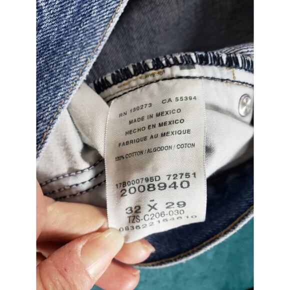 Lee Jeans Sz 32x29 Mens Blue Stretch Pants Denim Casual Comfort Light Straight - Picture 8 of 16